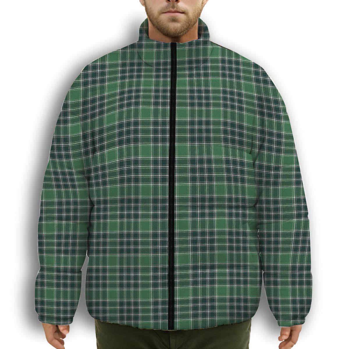ScotsTee Shop Scottish McDonald Lord of the Isles Hunting Modern Premium Tartan Collar Down Jacket Winter White Duck Down Plaid