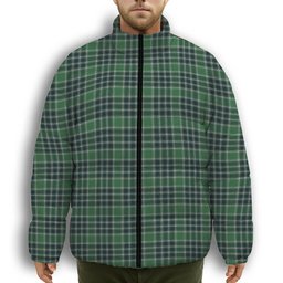 ScotsTee Shop Scottish McDonald Lord of the Isles Hunting Modern Premium Tartan Collar Down Jacket Winter White Duck Down Plaid
