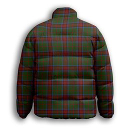 ScotsTee Shop Scottish Grant of Monymusk Premium Tartan Collar Down Jacket Winter White Duck Down Plaid