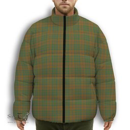 ScotsTee Shop Scottish McAlister of Glenbarr Hunting Modern Premium Tartan Collar Down Jacket Winter White Duck Down Plaid