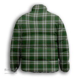 ScotsTee Shop Scottish Taylor Dress Premium Tartan Collar Down Jacket Winter White Duck Down Plaid
