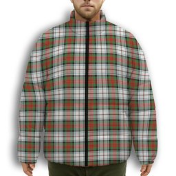 ScotsTee Shop Scottish MacDuff Dress Ancient Premium Tartan Collar Down Jacket Winter White Duck Down Plaid