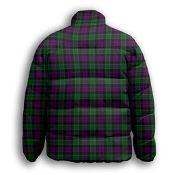 ScotsTee Shop Scottish Wilsons 150 Premium Tartan Collar Down Jacket Winter White Duck Down Plaid