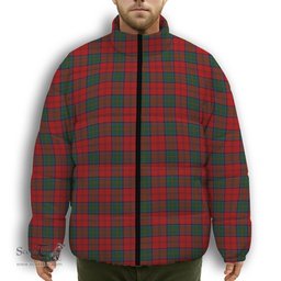 ScotsTee Shop Scottish MacDuff 4 Premium Tartan Collar Down Jacket Winter White Duck Down Plaid