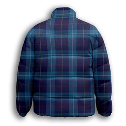 ScotsTee Shop Scottish McKerrell of Hillhouse Premium Tartan Collar Down Jacket Winter White Duck Down Plaid
