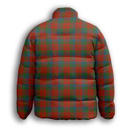 ScotsTee Shop Scottish Robertson 1819 Ancient Premium Tartan Collar Down Jacket Winter White Duck Down Plaid