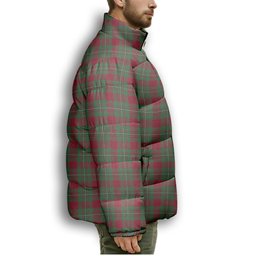 ScotsTee Shop Scottish Gregor of Cardney Modern Premium Tartan Collar Down Jacket Winter White Duck Down Plaid