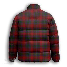 ScotsTee Shop Scottish MacDougall 1966 Premium Tartan Collar Down Jacket Winter White Duck Down Plaid