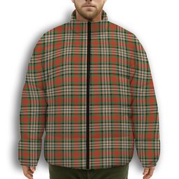 ScotsTee Shop Scottish McGill Ancient Premium Tartan Collar Down Jacket Winter White Duck Down Plaid