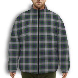 ScotsTee Shop Scottish Murray of Atholl Dress Premium Tartan Collar Down Jacket Winter White Duck Down Plaid