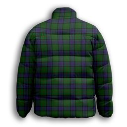 ScotsTee Shop Scottish Sinclair Hunting VS Premium Tartan Collar Down Jacket Winter White Duck Down Plaid