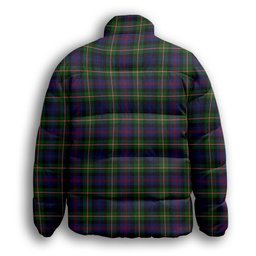 ScotsTee Shop Scottish MacKenzie Morgan Premium Tartan Collar Down Jacket Winter White Duck Down Plaid
