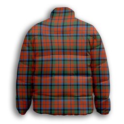 ScotsTee Shop Scottish Macnaghten Ancient Premium Tartan Collar Down Jacket Winter White Duck Down Plaid