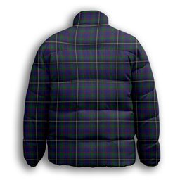 ScotsTee Shop Scottish Grainger Premium Tartan Collar Down Jacket Winter White Duck Down Plaid