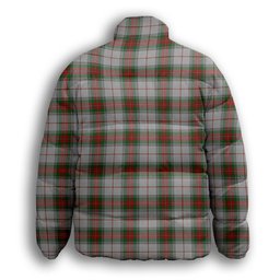 ScotsTee Shop Scottish Stewart Royal VS Premium Tartan Collar Down Jacket Winter White Duck Down Plaid