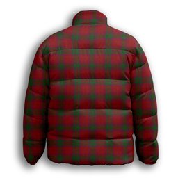ScotsTee Shop Scottish MacNab Modern Premium Tartan Collar Down Jacket Winter White Duck Down Plaid