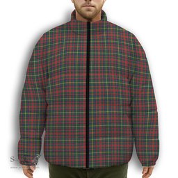 ScotsTee Shop Scottish McKintosh Hunting Modern Premium Tartan Collar Down Jacket Winter White Duck Down Plaid