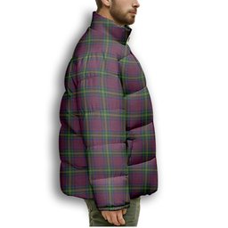 ScotsTee Shop Scottish MacGaugh Premium Tartan Collar Down Jacket Winter White Duck Down Plaid