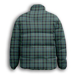 ScotsTee Shop Scottish Stephenson Ancient Premium Tartan Collar Down Jacket Winter White Duck Down Plaid