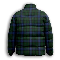 ScotsTee Shop Scottish MacIntyre Premium Tartan Collar Down Jacket Winter White Duck Down Plaid