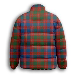 ScotsTee Shop Scottish MacColl Old Ancient Premium Tartan Collar Down Jacket Winter White Duck Down Plaid
