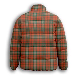 ScotsTee Shop Scottish Scott Ancient Premium Tartan Collar Down Jacket Winter White Duck Down Plaid