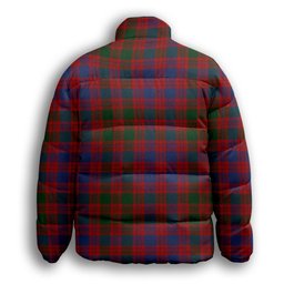 ScotsTee Shop Scottish MacColl Ancient Premium Tartan Collar Down Jacket Winter White Duck Down Plaid