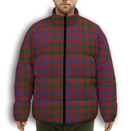 ScotsTee Shop Scottish MacColl Ancient Premium Tartan Collar Down Jacket Winter White Duck Down Plaid