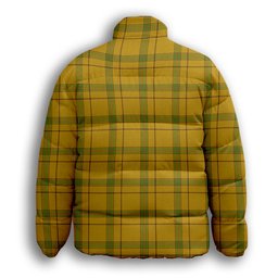 ScotsTee Shop Scottish Houston Premium Tartan Collar Down Jacket Winter White Duck Down Plaid