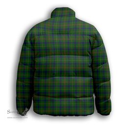 ScotsTee Shop Scottish Holmes Premium Tartan Collar Down Jacket Winter White Duck Down Plaid