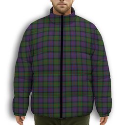 ScotsTee Shop Scottish MacBrayne Premium Tartan Collar Down Jacket Winter White Duck Down Plaid