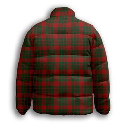 ScotsTee Shop Scottish MacGregor of Glenstrae 2 Premium Tartan Collar Down Jacket Winter White Duck Down Plaid
