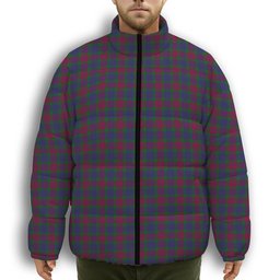 ScotsTee Shop Scottish Mar Dress - TD Premium Tartan Collar Down Jacket Winter White Duck Down Plaid