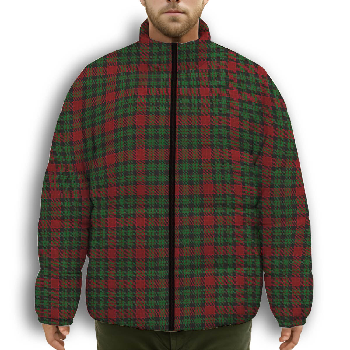 ScotsTee Shop Scottish Murdoch Dalgliesh Premium Tartan Collar Down Jacket Winter White Duck Down Plaid
