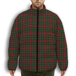 ScotsTee Shop Scottish Murdoch Dalgliesh Premium Tartan Collar Down Jacket Winter White Duck Down Plaid