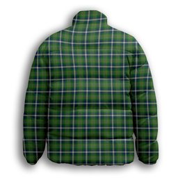 ScotsTee Shop Scottish Young Life International Scotland Premium Tartan Collar Down Jacket Winter White Duck Down Plaid