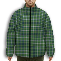 ScotsTee Shop Scottish Young Life International Scotland Premium Tartan Collar Down Jacket Winter White Duck Down Plaid