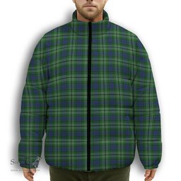 ScotsTee Shop Scottish Graden Premium Tartan Collar Down Jacket Winter White Duck Down Plaid