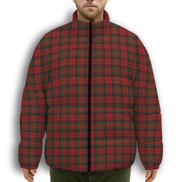 ScotsTee Shop Scottish Nicolson W & A Smith Premium Tartan Collar Down Jacket Winter White Duck Down Plaid