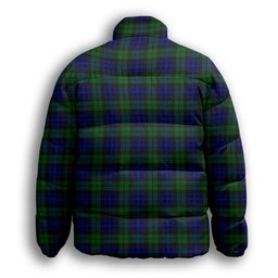 ScotsTee Shop Scottish McKay Modern Premium Tartan Collar Down Jacket Winter White Duck Down Plaid