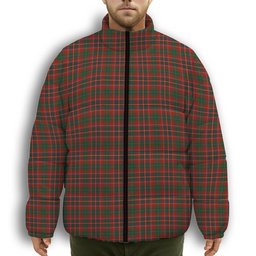 ScotsTee Shop Scottish MacInnes Hastie Premium Tartan Collar Down Jacket Winter White Duck Down Plaid