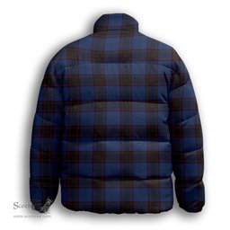 ScotsTee Shop Scottish Hume Vestiarium Scoticum Premium Tartan Collar Down Jacket Winter White Duck Down Plaid