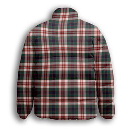 ScotsTee Shop Scottish Robertson Dress Modern Premium Tartan Collar Down Jacket Winter White Duck Down Plaid
