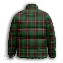 ScotsTee Shop Scottish Kiernan Premium Tartan Collar Down Jacket Winter White Duck Down Plaid
