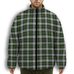 ScotsTee Shop Scottish Gunn Mrs Jane of Kirkhill House Wick Premium Tartan Collar Down Jacket Winter White Duck Down Plaid