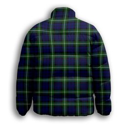 ScotsTee Shop Scottish Lammie Premium Tartan Collar Down Jacket Winter White Duck Down Plaid
