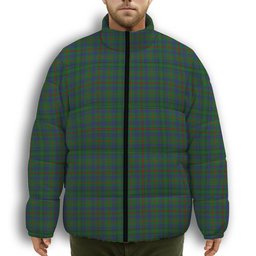 ScotsTee Shop Scottish Moncrieff of Atholl Premium Tartan Collar Down Jacket Winter White Duck Down Plaid