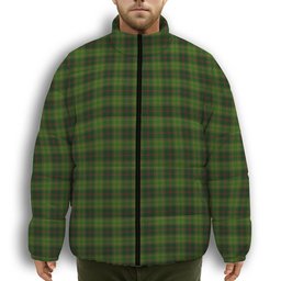 ScotsTee Shop Scottish Tomass Premium Tartan Collar Down Jacket Winter White Duck Down Plaid