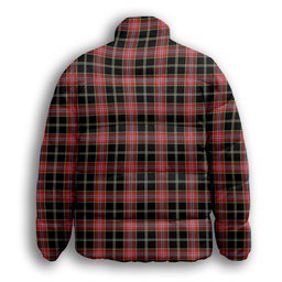 ScotsTee Shop Scottish Norwegian Night Premium Tartan Collar Down Jacket Winter White Duck Down Plaid