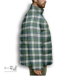 ScotsTee Shop Scottish Graham Dress Ancient Premium Tartan Collar Down Jacket Winter White Duck Down Plaid